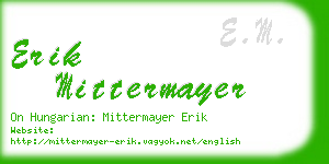 erik mittermayer business card